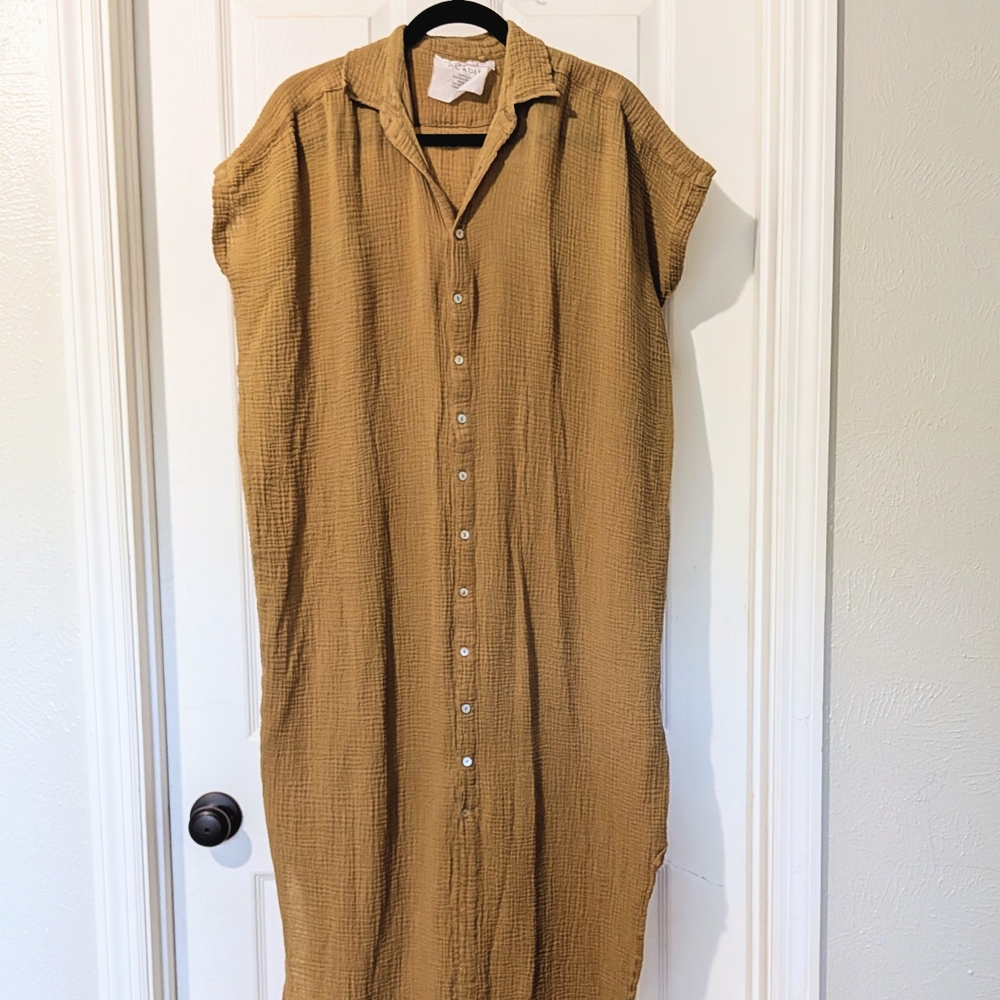 Acacia Holiday Beach Tan Cotton Dress